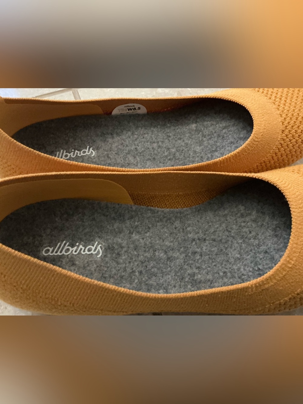 EUC Women’s All Birds Knit Ballet Flats in Rare Mustard Color Size 8.5 - Picture 4 of 6